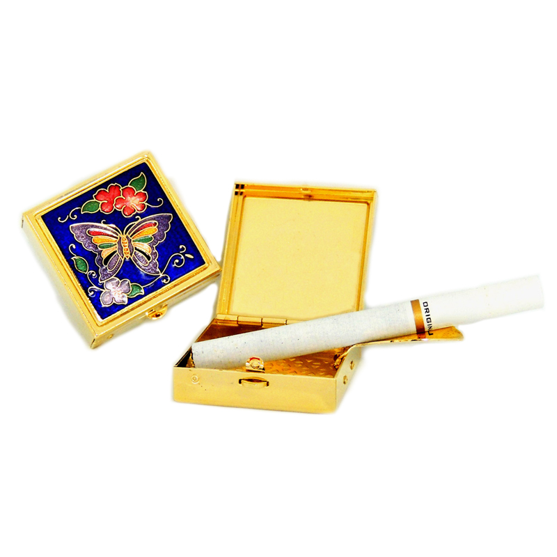景泰藍方型隨身煙灰缸 | 客製化琺瑯紀念品